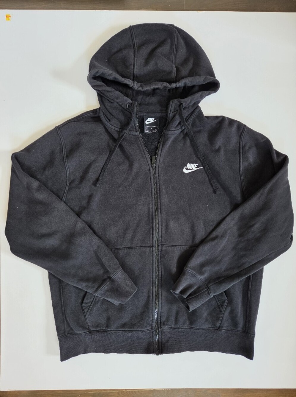 Nike Sportswear Club Fleece Full Zip Sweatshirt Hoodie Black Men's Size L